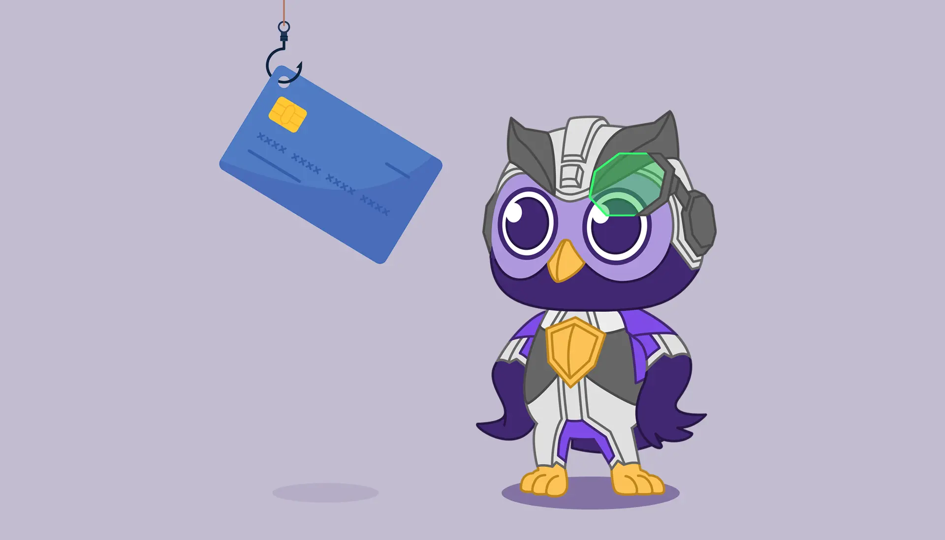 Olert the Owl - Anti-Scam Mascot Design