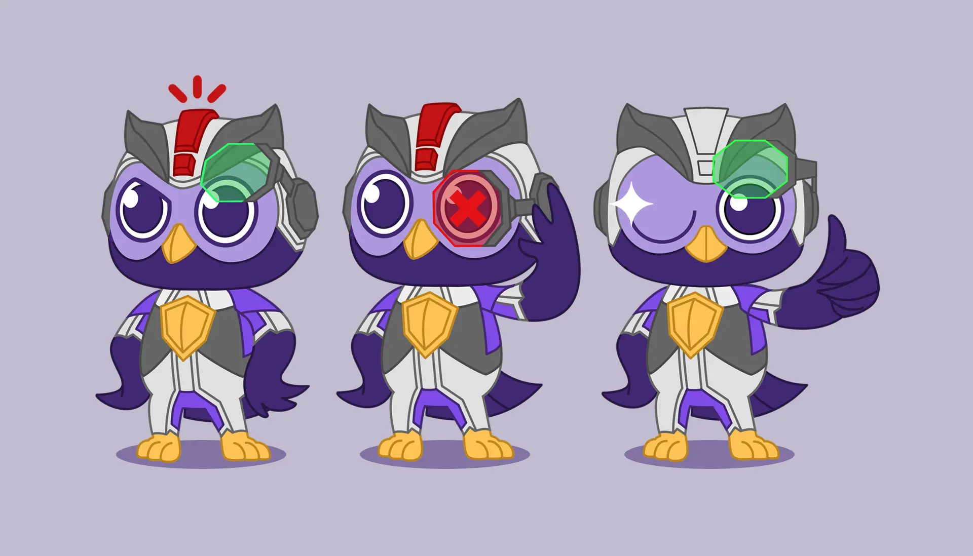 Olert the Owl - Anti-Scam Mascot Design