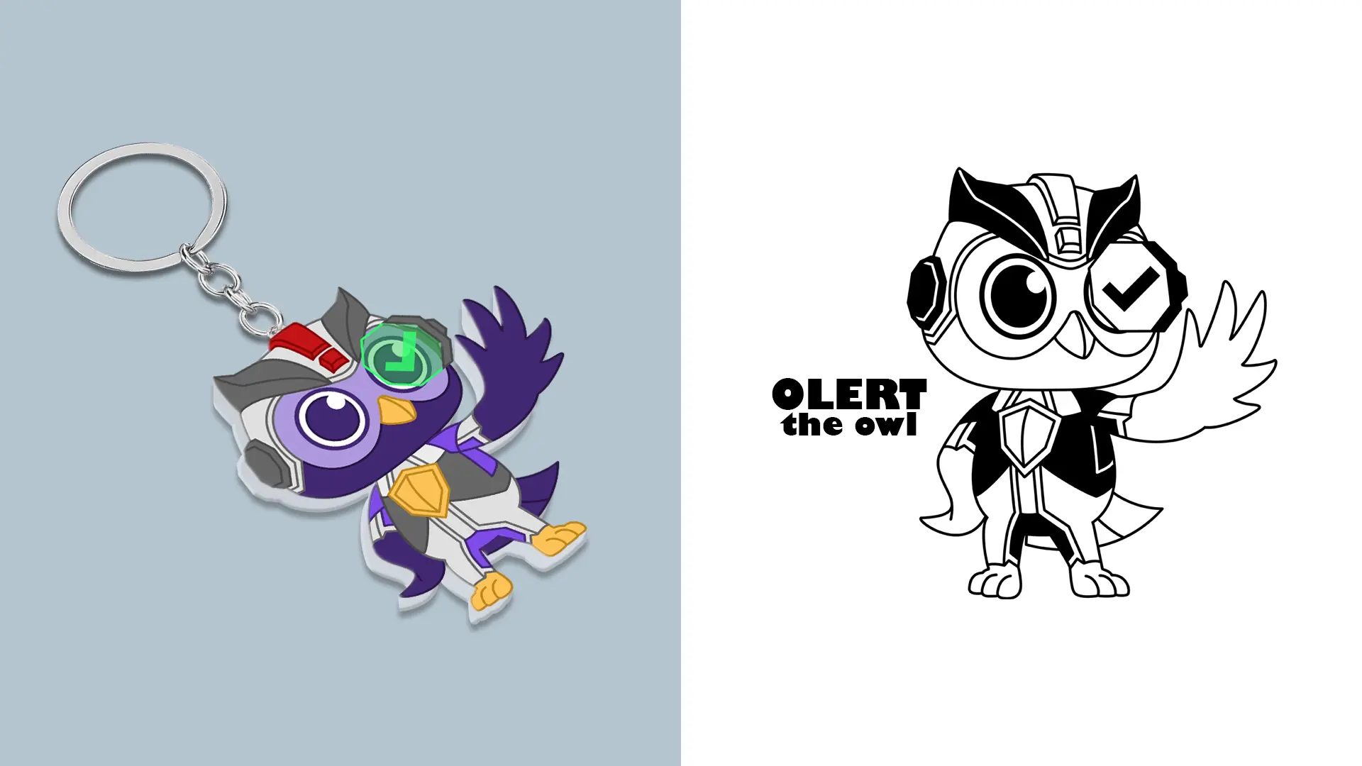 Olert the Owl - Anti-Scam Mascot Design