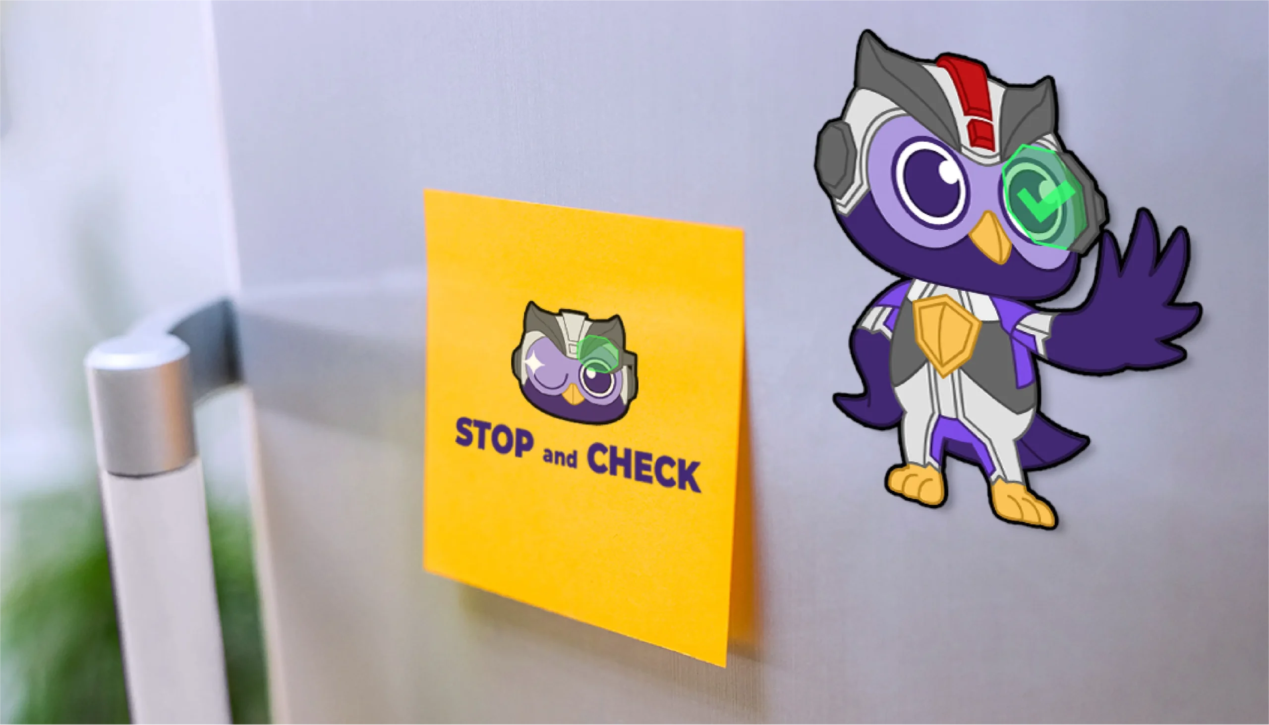 Olert the Owl - Anti-Scam Mascot Design